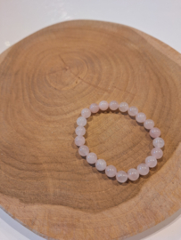 Rozenkwarts kogelarmband