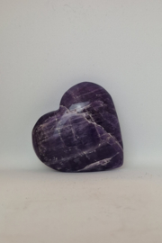 Amethist Paars hart carving