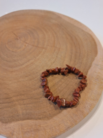 Bruine goud steen splitarmband