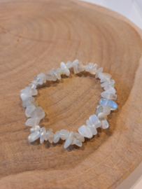 Witte maansteen splitarmband