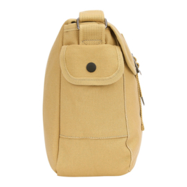 Canvas shoulder bag US style (Zand)