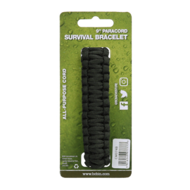 BCB Paracord iron buckle 9 inch zwart CM074B