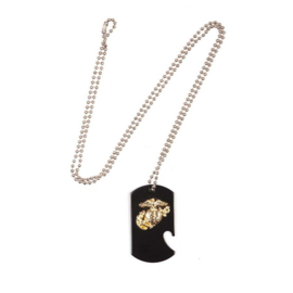 Dog tag/flesopener US Marines (zijkant)