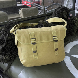 Canvas shoulder bag US style (Zand)