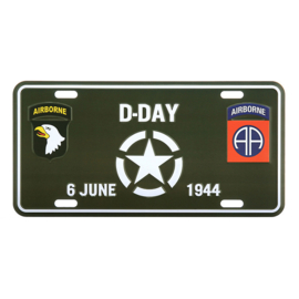 Kentekenplaat D-Day White Star 6 juni 1944