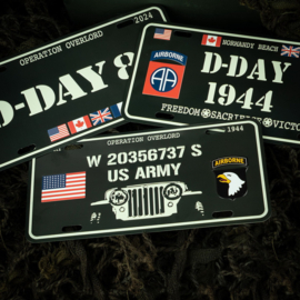 Nummerplaat D-Day Willys