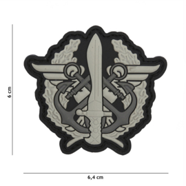 Patch 3D PVC Corps Marines loge grijs #2081