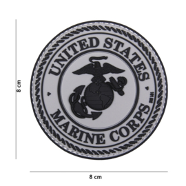 Patch 3D PVC United States Marine Corps grijs #18070