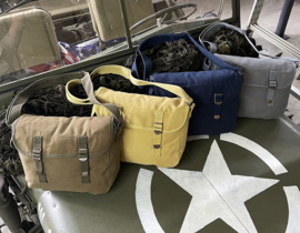 Canvas shoulder bag US style (Grijs)