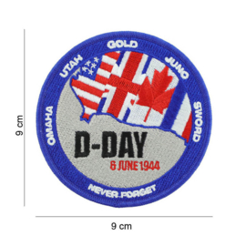 Embleem stof D-Day Never forget