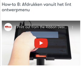 How-to 8: Afdrukken vanuit het lint ontwerpmenu