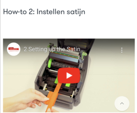 How-to 2: Instellen satijn