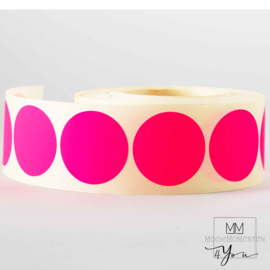 25mm Rond Fluor Pink