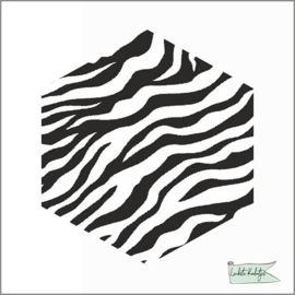 Hexagon Stickers Zebra