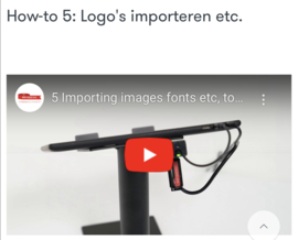 How-to 5: Logo's importeren etc.