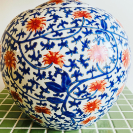 Bolletje oranje/blauw