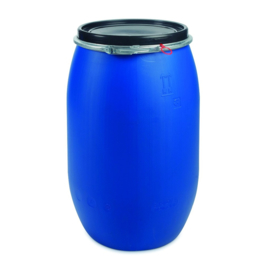 Open top 120 liter drum blue