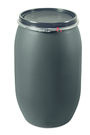 Open top 220 liter drum black