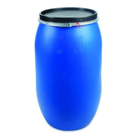 Open top 220 liter drum blue