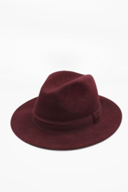 Fedora Hat Crushable and waterproof Bordeaux