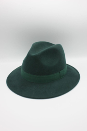 Fedora Hoed Crushable and waterproof Bottle green