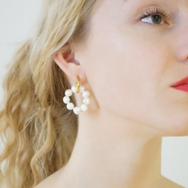 Pearl Hoop Earrings Pia by Smilla Brav