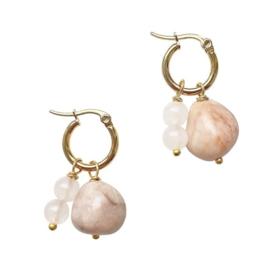 Earrings Jaspis and Rose Quartz "Symi"