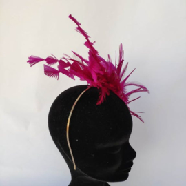 Headdress Fuchsia Feathers