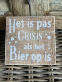 Tekstblok Crisis Bier