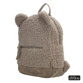 Teddy rugzak met oortjes | licht taupe