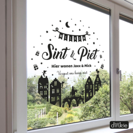 Raamsticker Welkom Sint & Piet