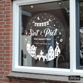 Raamsticker Welkom Sint & Piet