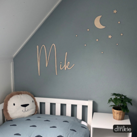 Houten decoratie | Maan & sterren