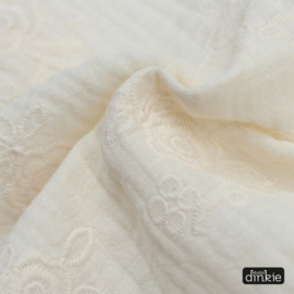 Swaddle broderie bloemen ecru