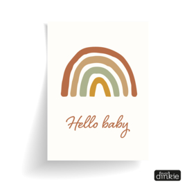 Poster Regenboog  |  Hello baby
