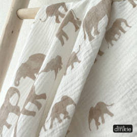 Swaddle Elephants light taupe