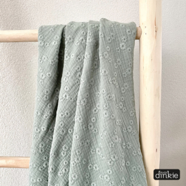 Swaddle broderie old green