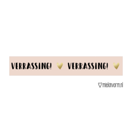 Washi tape  |  Verrassing! met goud