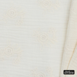 Swaddle broderie bloemen ecru