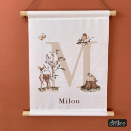 Textielposter letter Forest cuties