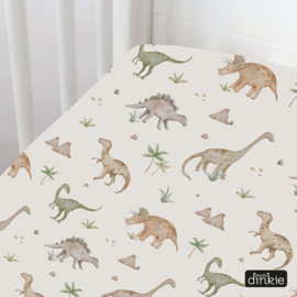 Hoeslaken | Dinosaurs Cream