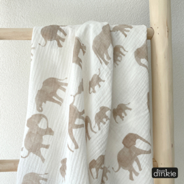 Swaddle Elephants light taupe