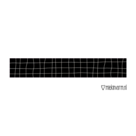 Washi tape  |    Zwart met wit grid