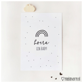 A6 kaart  |  Hoera een baby!