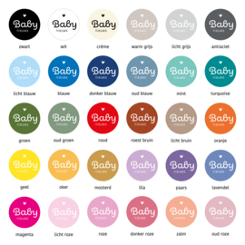 Hoera een meisje, A4 vel 24 sluitstickers - ⌀ 4 cm