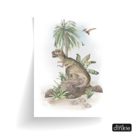Poster Dino Watercolor  |  T-Rex
