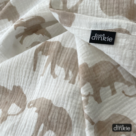 Swaddle Elephants light taupe