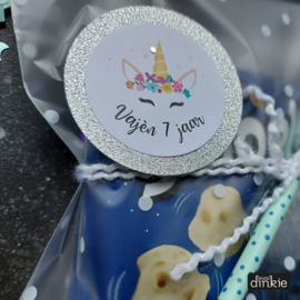 Unicorn, A4 vel 24 sluitstickers - ⌀ 4 cm