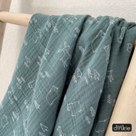 Swaddle bosdieren | oud blauw