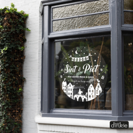 Raamsticker Welkom Sint & Piet